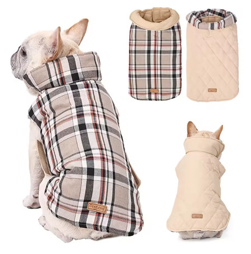 Reversible dog winter coat - dog,