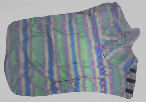 Reflective rainbow dog coat - reflective,