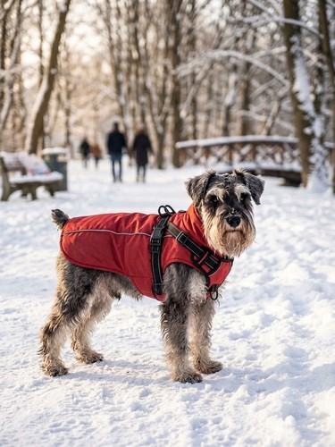 Woiil red dog winter coat - red,