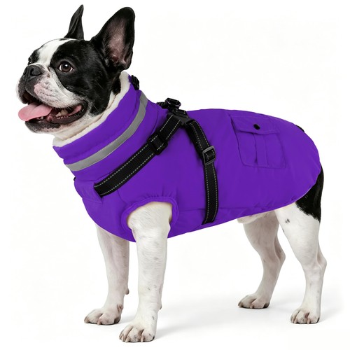 Dog coat with harness - dog,