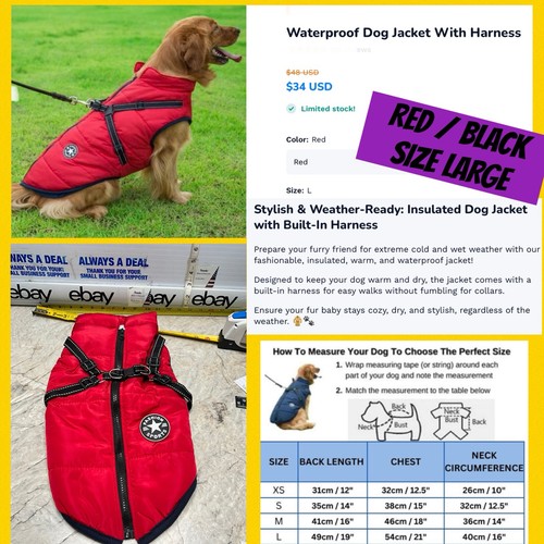 Waterproof dog winter - waterproof, jacket