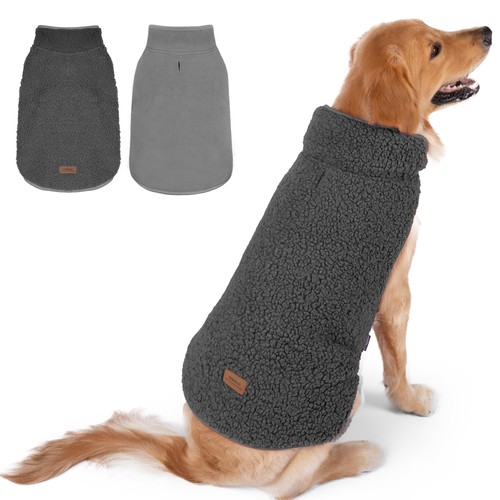 Warm dog coat reversible - coat,