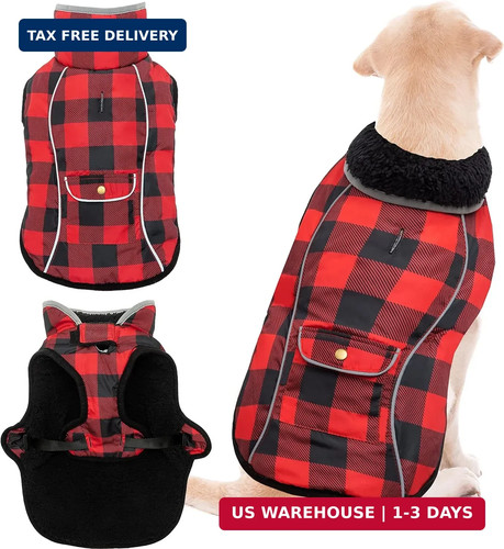Dog winter coat with - winter,