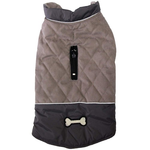 Reversible dog coat grey - , large