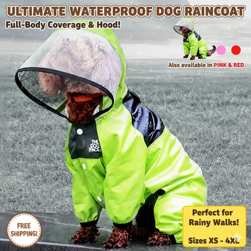 Dog raincoat waterproof jacket - raincoat,
