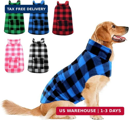 Reversible dog winter coat - reversible,
