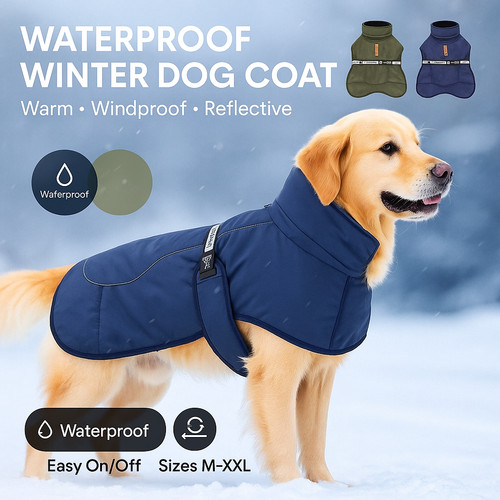 Dog coat waterproof reflective - waterproof,