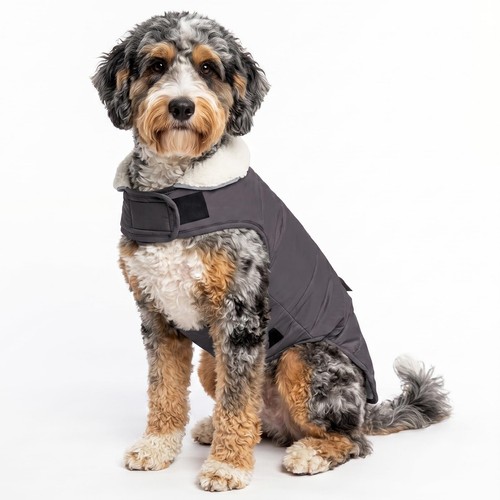 Gray large waterproof dog - waterproof,